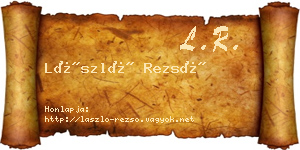 László Rezső névjegykártya